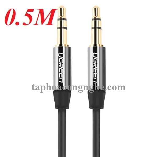 Ugreen 30551 0.5M màu Đen Cáp âm thanh 2 đầu 3.5mm dương mạ vàng AV139 30030551